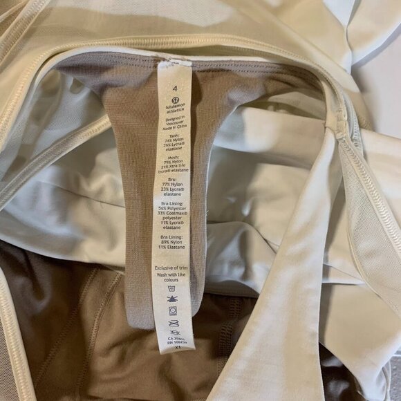 Lululemon Women's Twist Around Tank Light Support For C/D Cup White Bra Top SZ 4 - Picture 8 of 15